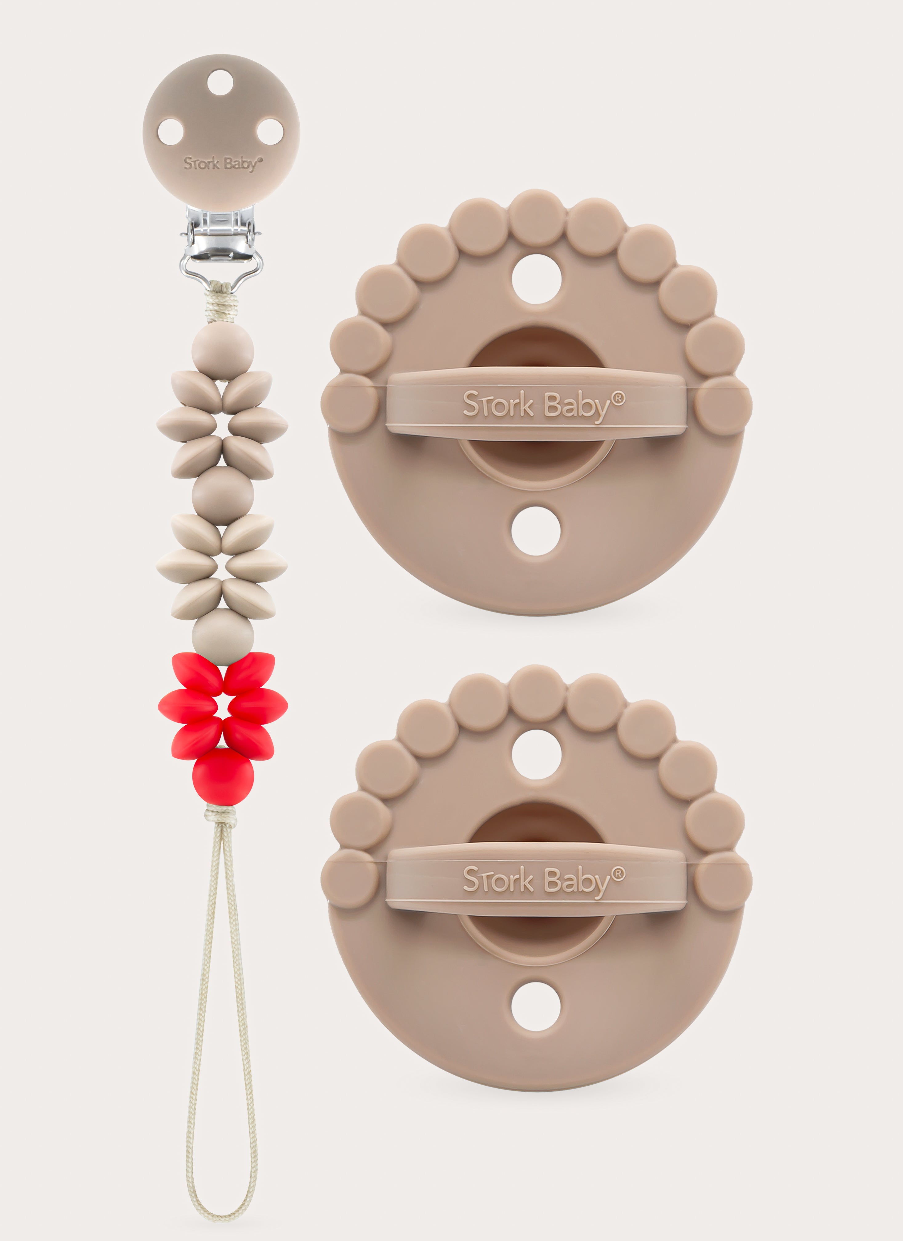 FLORA Bloom Set Cappuccino/Stork Red