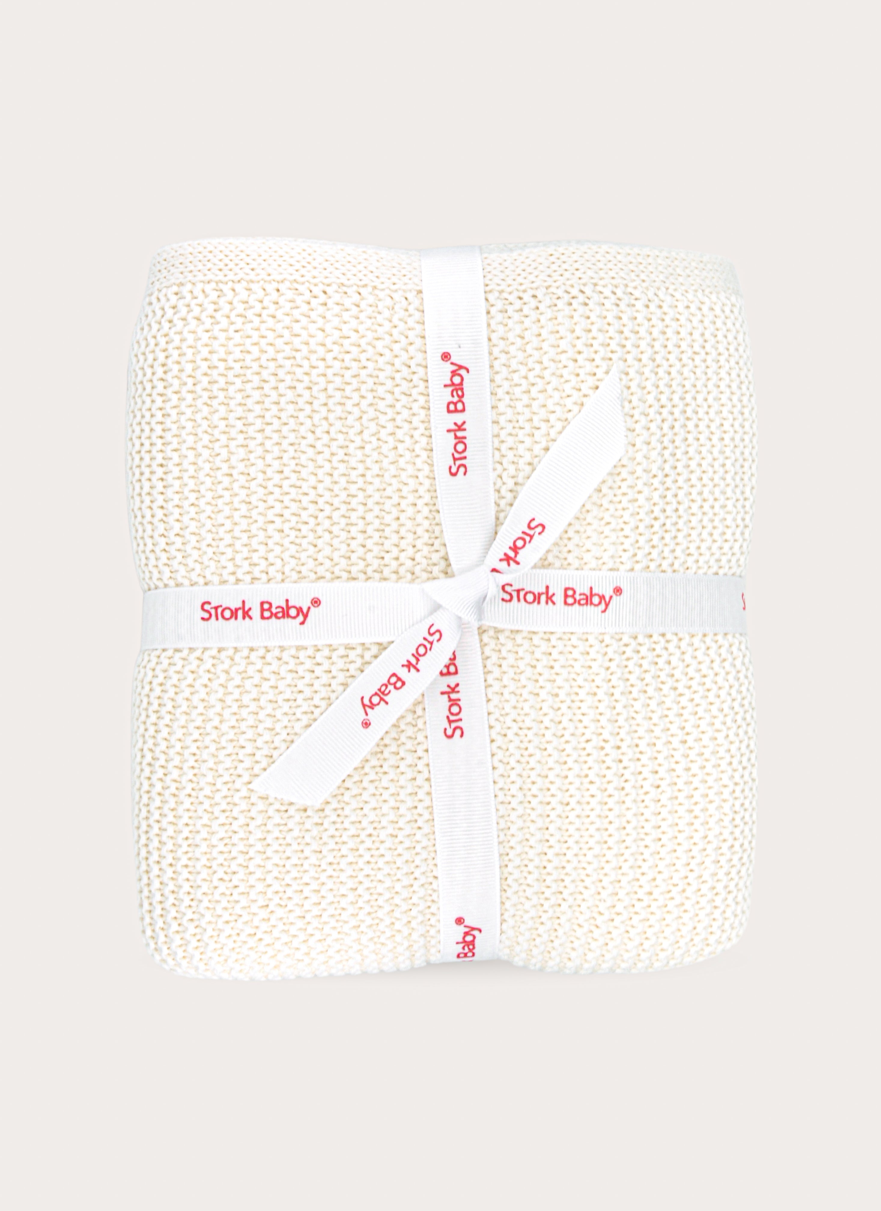 Knitted Baby Blanket (Cream)